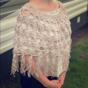 Handmade crochet shawl.